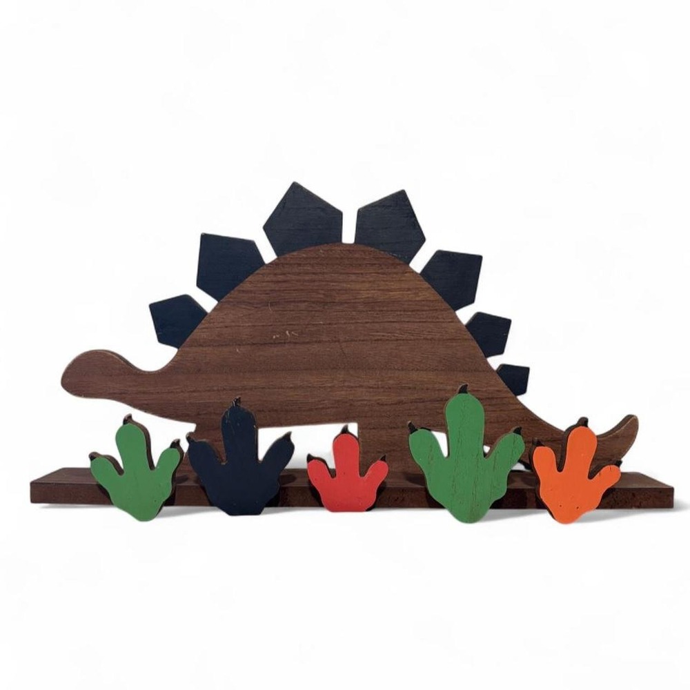 Hobby Lobby Wooden Stegosaurus Dinosaur Wall Shelf Decor